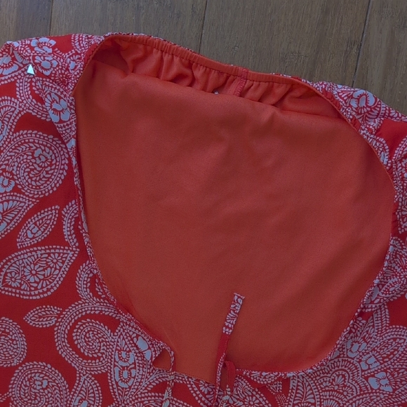 Show Me Your MuMu Katy Orange-Red Print Halter Dress Size S - Picture 9 of 12